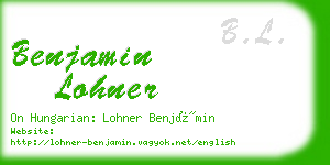 benjamin lohner business card